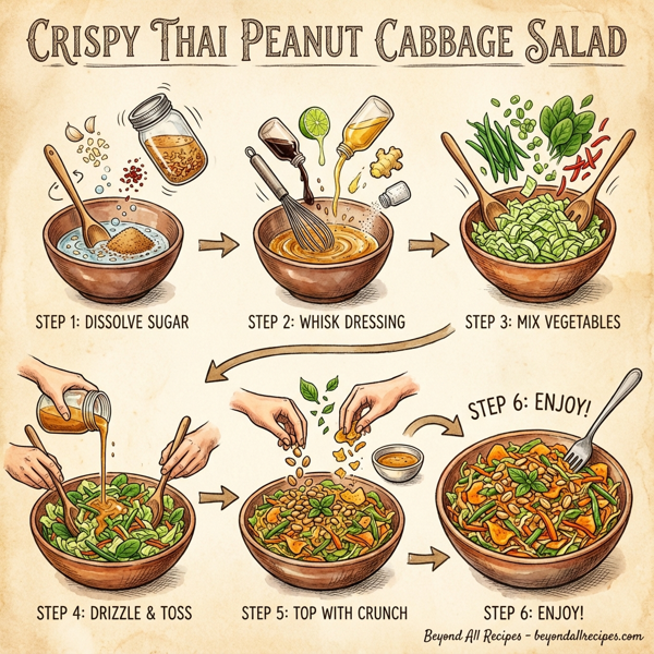 Crispy Thai Peanut Cabbage Salad instructions