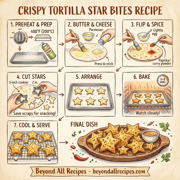 Crispy Tortilla Star Bites instructions