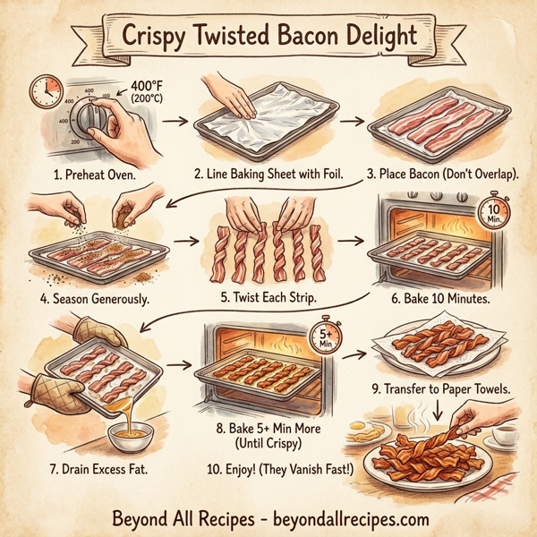 Crispy Twisted Bacon Delight instructions