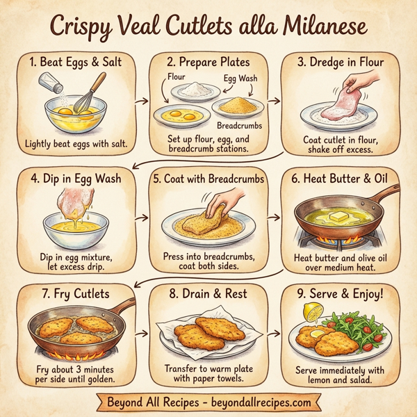 Crispy Veal Cutlets alla Milanese instructions