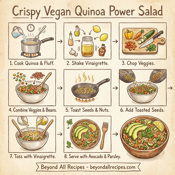 Crispy Vegan Quinoa Power Salad instructions