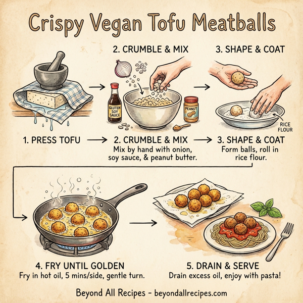 Crispy Vegan Tofu Meatballs instructions