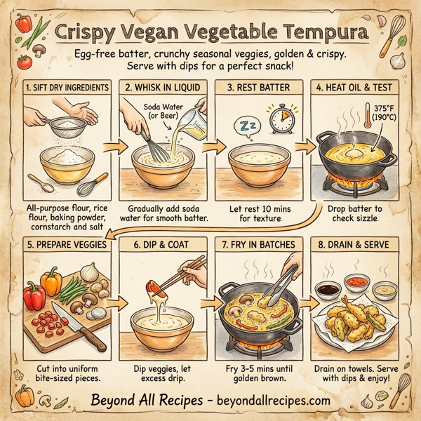 Crispy Vegan Vegetable Tempura instructions