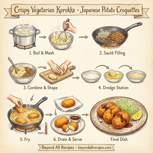 Crispy Vegetarian Korokke - Japanese Potato Croquettes instructions
