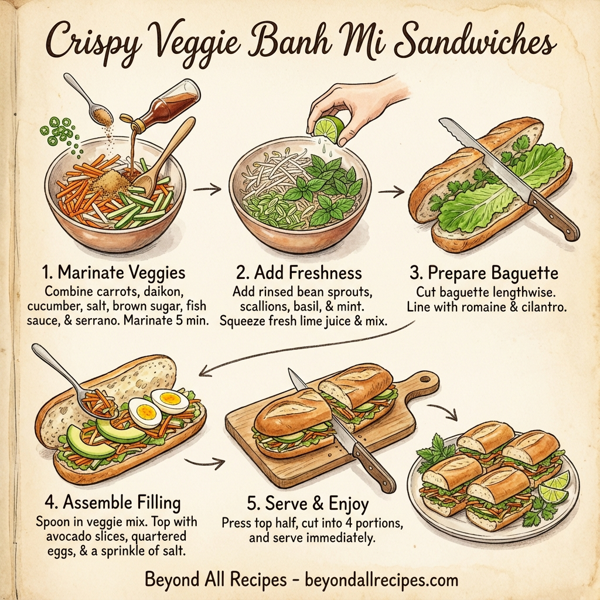 Crispy Veggie Banh Mi Sandwiches instructions