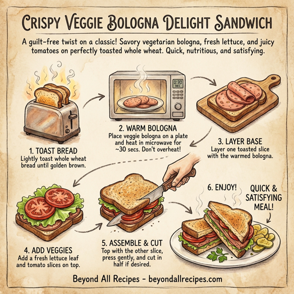 Crispy Veggie Bologna Delight Sandwich instructions