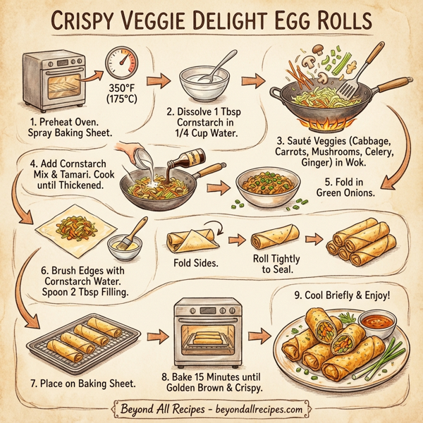 Crispy Veggie Delight Egg Rolls instructions
