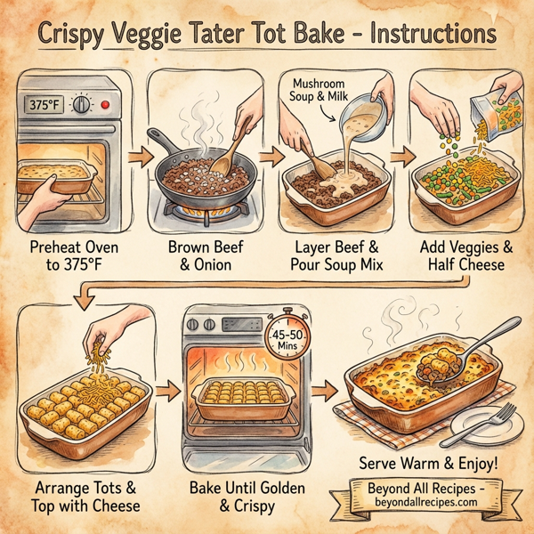 Crispy Veggie Tater Tot Bake instructions