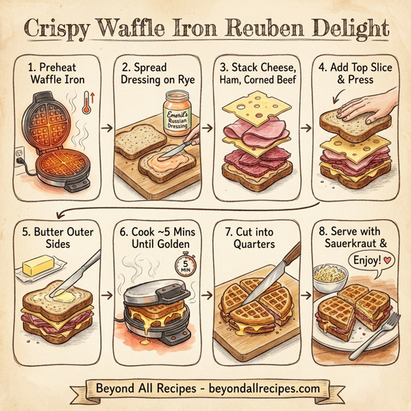 Crispy Waffle Iron Reuben Delight instructions