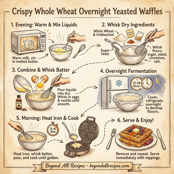 Crispy Whole Wheat Overnight Yeasted Waffles instructions