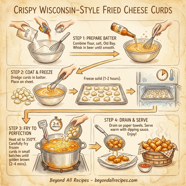 Crispy Wisconsin-Style Fried Cheese Curds instructions
