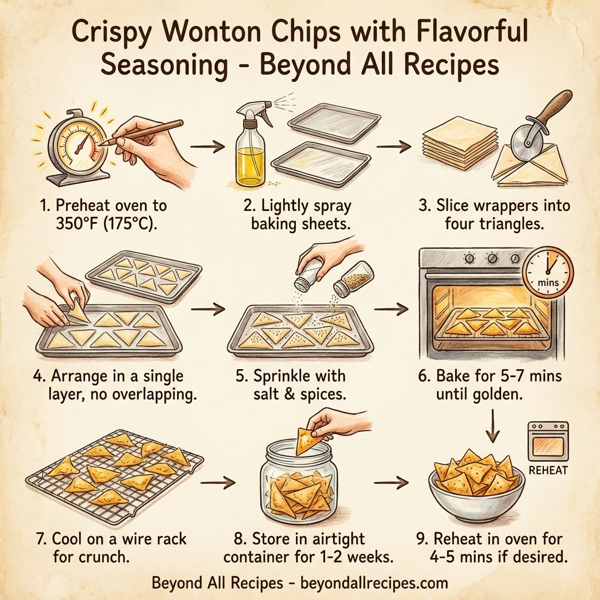 Crispy Wonton Chips with Flavorful Seasoning instructions