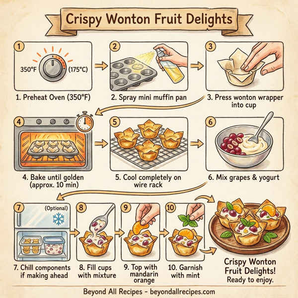 Crispy Wonton Fruit Delights instructions