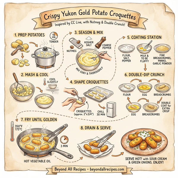 Crispy Yukon Gold Potato Croquettes instructions