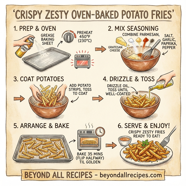 Crispy Zesty Oven-Baked Potato Fries instructions