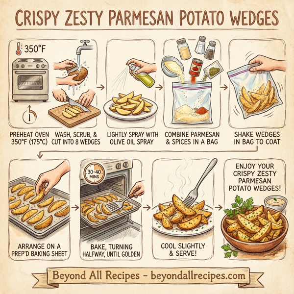 Crispy Zesty Parmesan Potato Wedges instructions