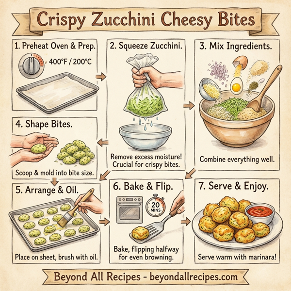 Crispy Zucchini Cheesy Bites instructions
