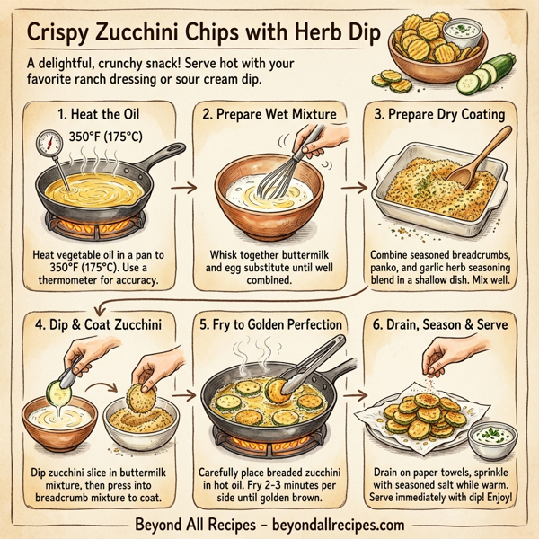 Crispy Zucchini Chips with Herb Dip instructions