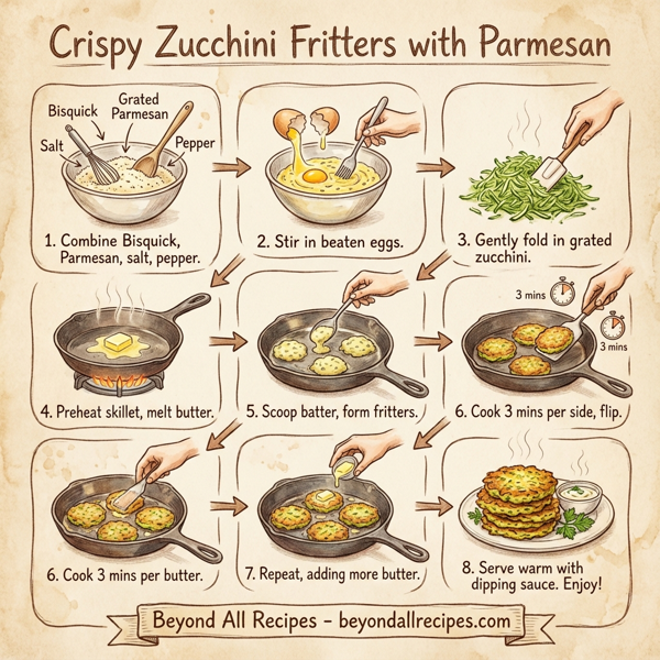 Crispy Zucchini Fritters with Parmesan instructions