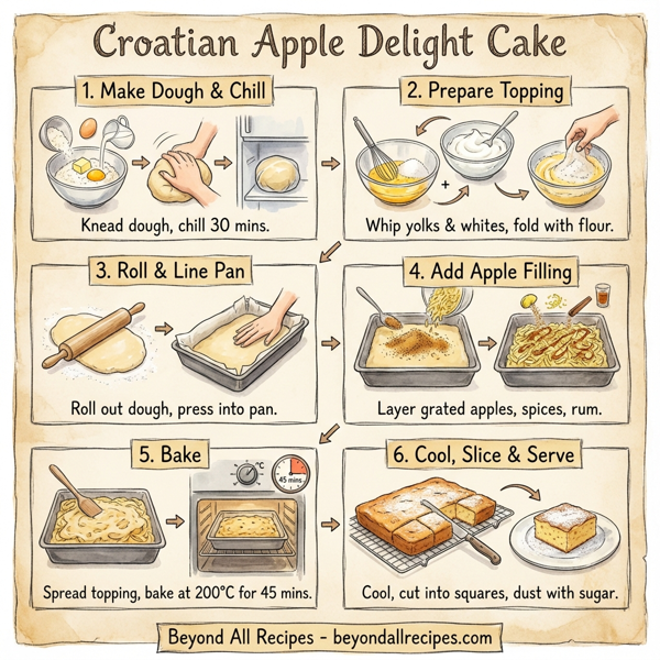 Croatian Apple Delight Cake instructions