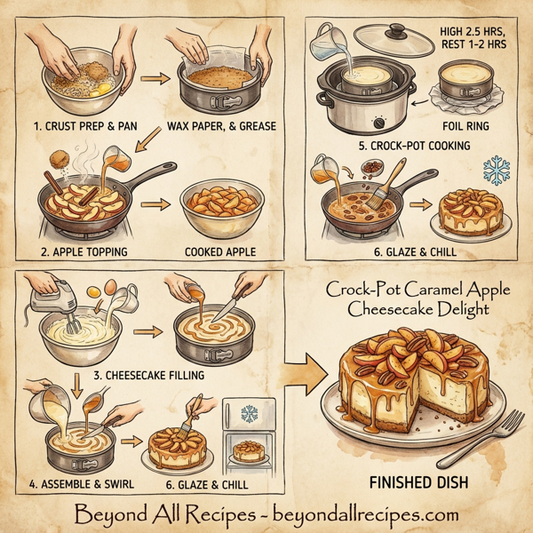 Crock-Pot Caramel Apple Cheesecake Delight instructions