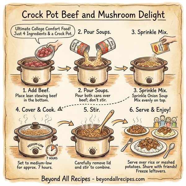 Crock Pot Beef and Mushroom Delight instructions