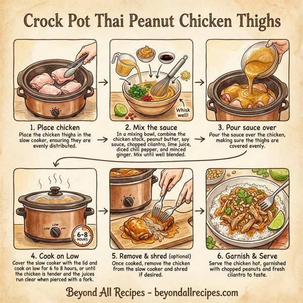 Crock Pot Thai Peanut Chicken Thighs instructions