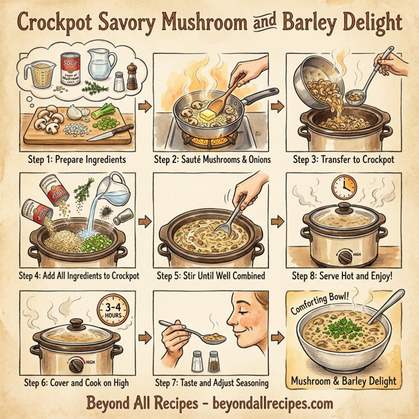 Crockpot Savory Mushroom and Barley Delight instructions