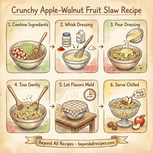 Crunchy Apple-Walnut Fruit Slaw instructions