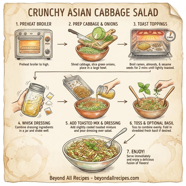 Crunchy Asian Cabbage Salad instructions