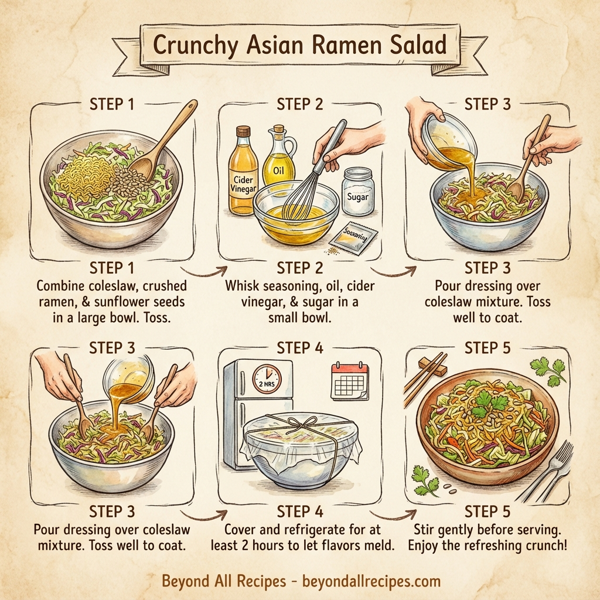 Crunchy Asian Ramen Salad instructions