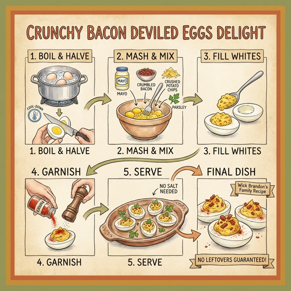 Crunchy Bacon Deviled Eggs Delight instructions