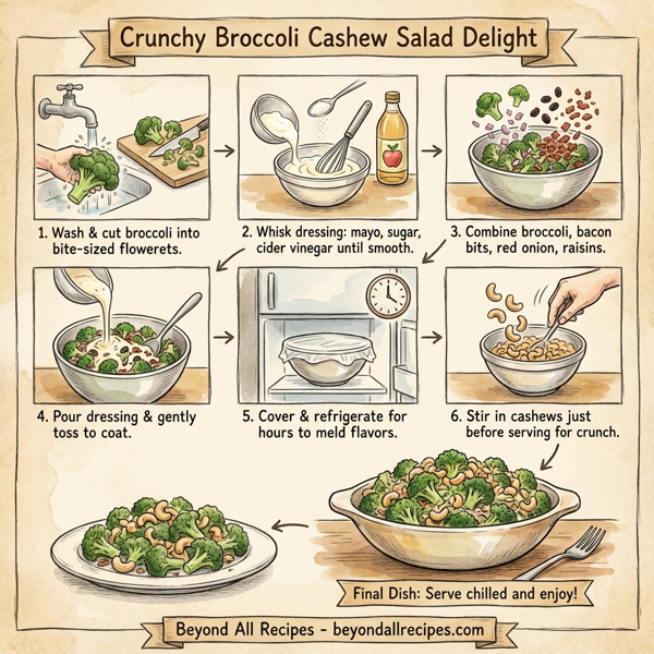 Crunchy Broccoli Cashew Salad Delight instructions