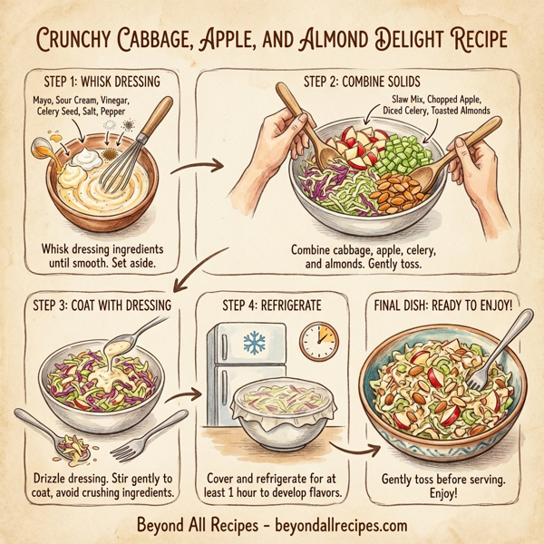 Crunchy Cabbage, Apple, and Almond Delight instructions