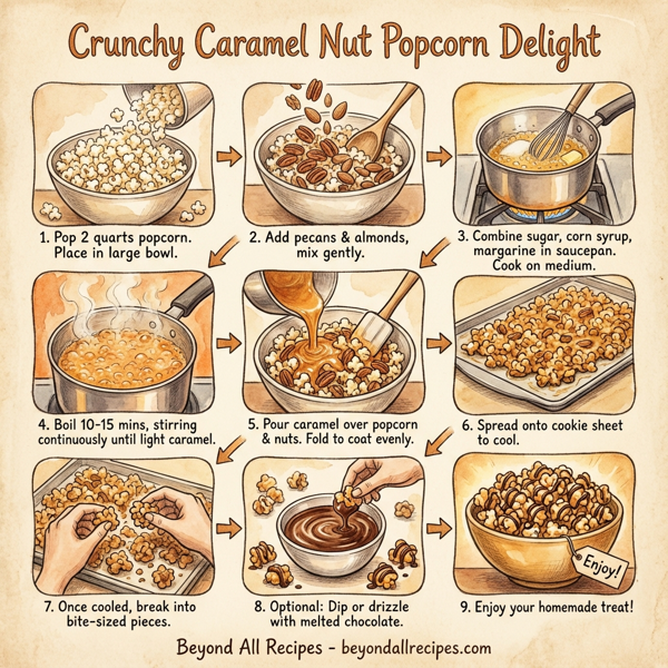 Crunchy Caramel Nut Popcorn Delight instructions