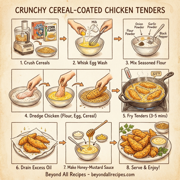 Crunchy Cereal-Coated Chicken Tenders instructions