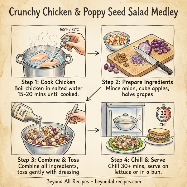 Crunchy Chicken & Poppy Seed Salad Medley instructions