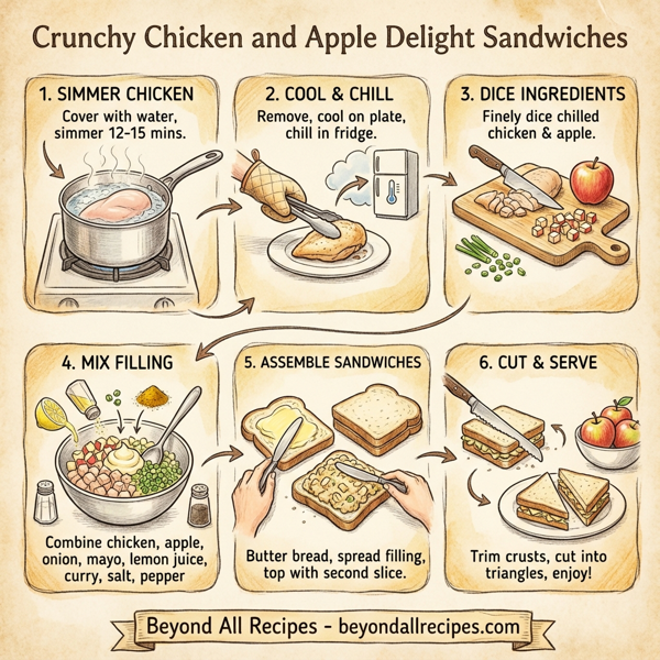 Crunchy Chicken and Apple Delight Sandwiches instructions