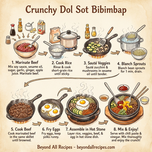 Crunchy Dol Sot Bibimbap instructions