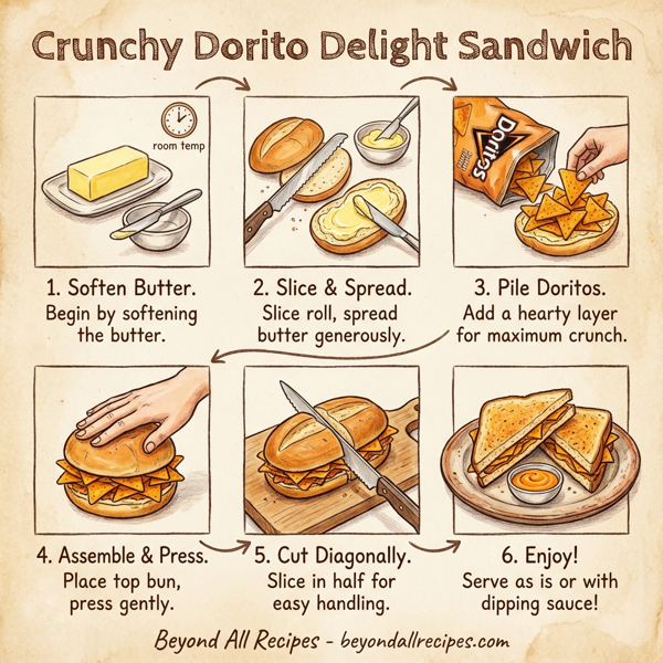 Crunchy Dorito Delight Sandwich instructions