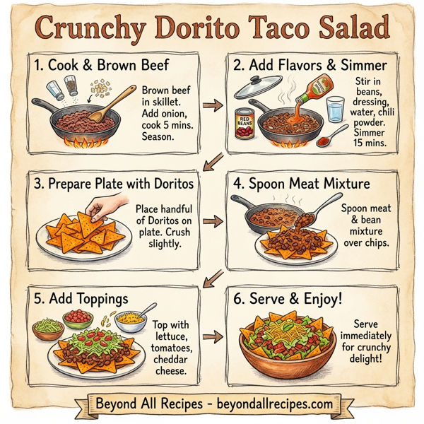 Crunchy Dorito Taco Salad instructions