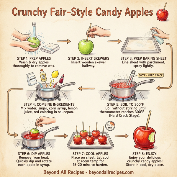 Crunchy Fair-Style Candy Apples instructions