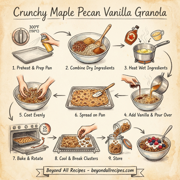 Crunchy Maple Pecan Vanilla Granola instructions