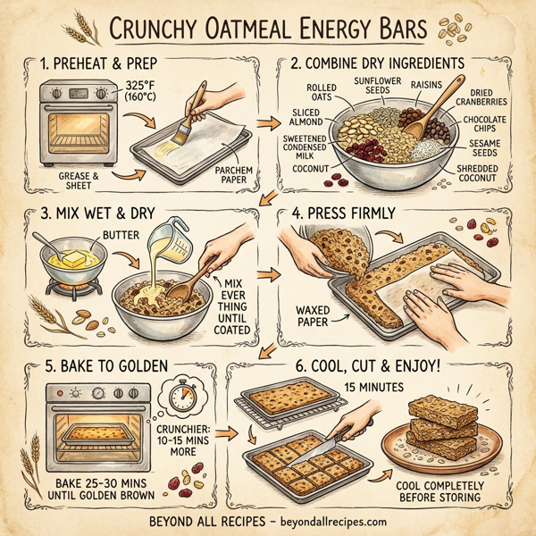 Crunchy Oatmeal Energy Bars instructions