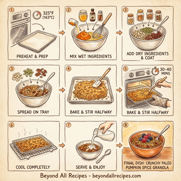 Crunchy Paleo Pumpkin Spice Granola instructions