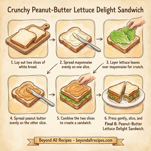 Crunchy Peanut-Butter Lettuce Delight Sandwich instructions