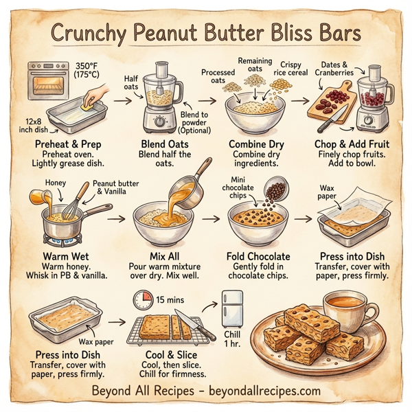 Crunchy Peanut Butter Bliss Bars instructions