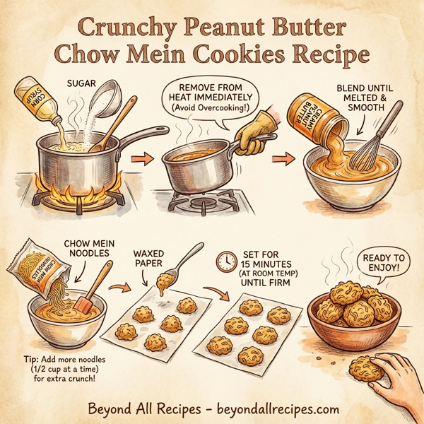 Crunchy Peanut Butter Chow Mein Cookies instructions