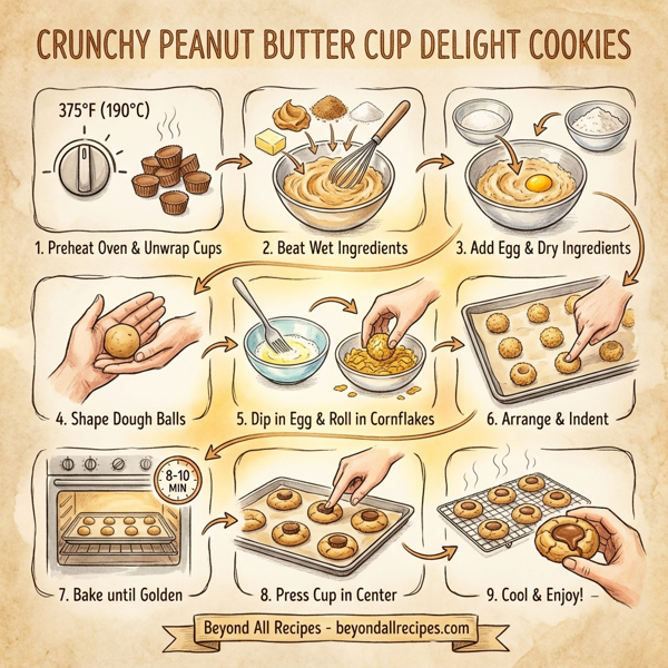 Crunchy Peanut Butter Cup Delight Cookies instructions