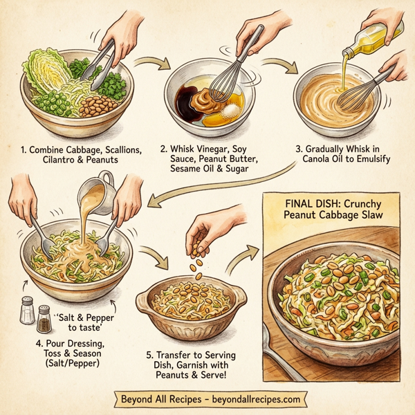 Crunchy Peanut Cabbage Slaw instructions